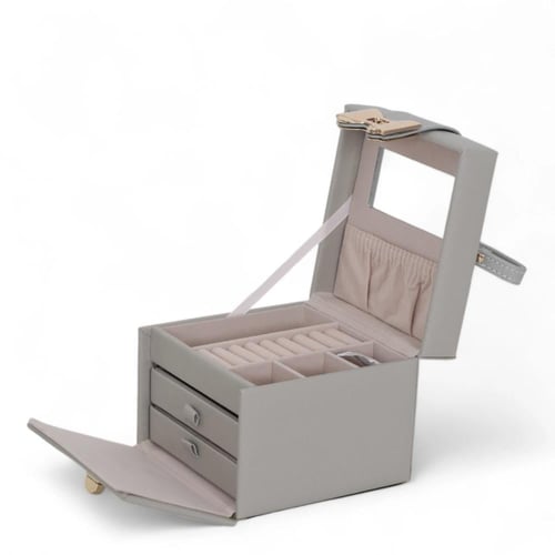 شنطه اكسسوارات حجم وسط من الجلد عالي الجوده