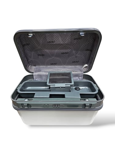 شنطة مجوهرات وذهب فايبر بقفل مقاس 12