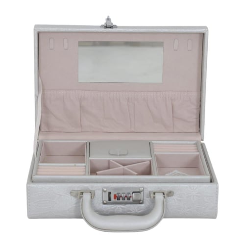 شنطه اكسسوارات على شكل مستطيل مغطاه بالجلد عالي ال...