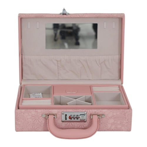 شنطه اكسسوارات على شكل مستطيل مغطاه بالجلد عالي ال...