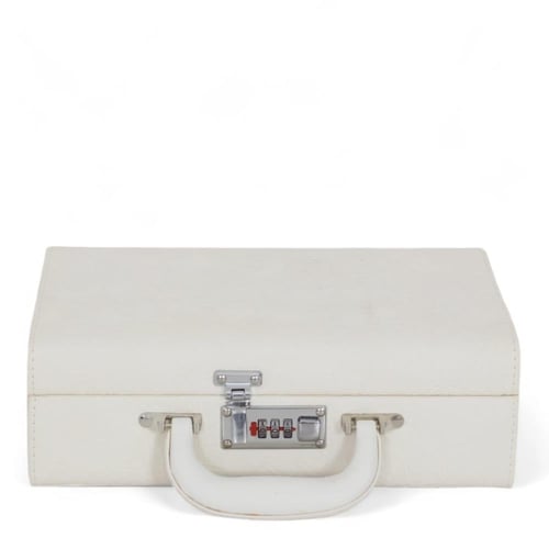 شنطه اكسسوارات على شكل مستطيل مغطاه بالجلد عالي ال...