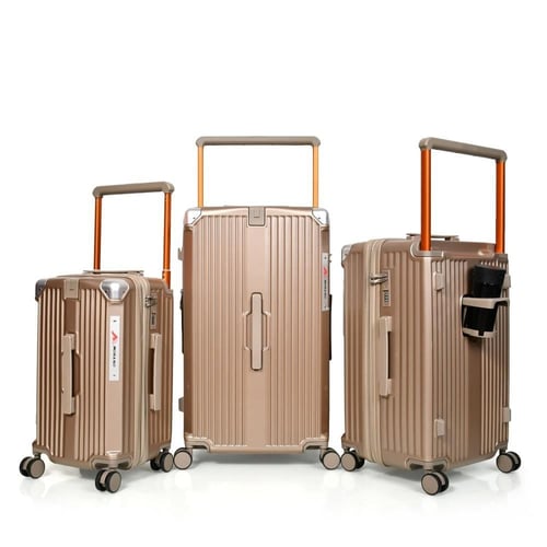 حقائب سفر فايبر 3 قطع (Rose gold)