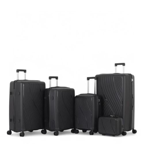 طقم شنط سفر ضد الكسر من AVIATOR مكون من 5 قطع مع ش...