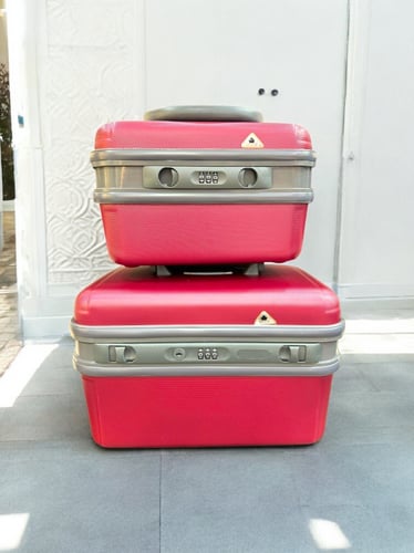 طقم شنطة مجوهرات وذهب فايبر بقفل مقاس12/10