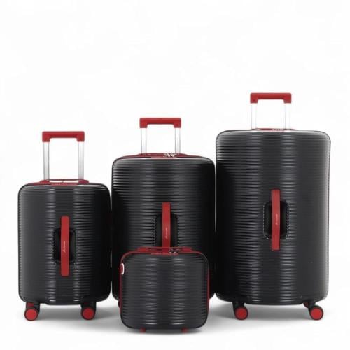 طقم شنط سفر فايبر بتصميم أسطواني