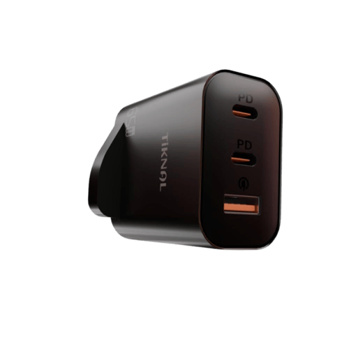TiKNAL 65W GaN Charger - Dual USB-C PD & USB-A QC...