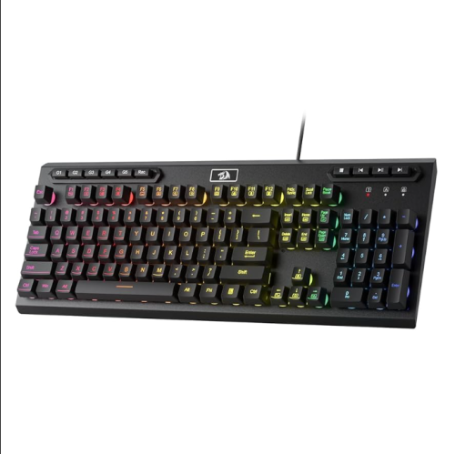 Redragon K513 RGB Membrane Gaming Keyboard, Standard 104 Keys Linear Mechanical-Feel Keyboard w/ 5 Extra On-Board Macro G Keys, De...