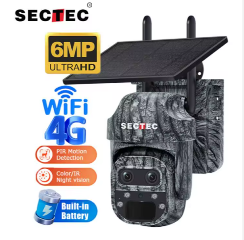 12X Zoom Dual Lens Solar PTZ Outdoor Camera WiFi ST-527-6M-12X