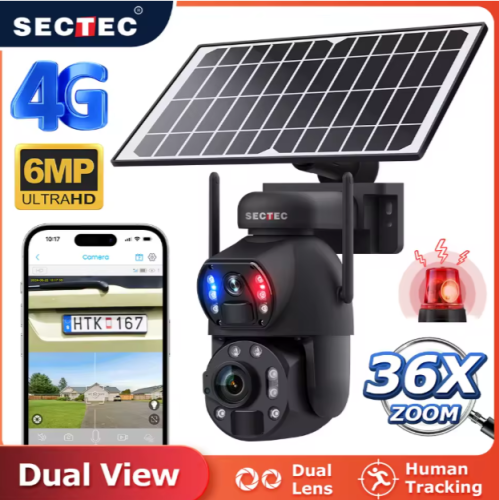 Outdoor Solar Powered Camera 4G ST-698-6M-36X 6MP
