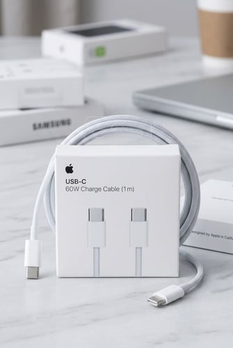 سلك شحن آبل أصلي (USB-C) بقوة 60 واط - بطول 1 متر