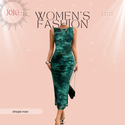 فستان نسائي صيفي – تصميم عصري بطبعة أنيقة وقصة ضيق...