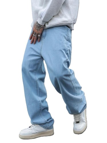 بنطلون جينز رجالي واسع