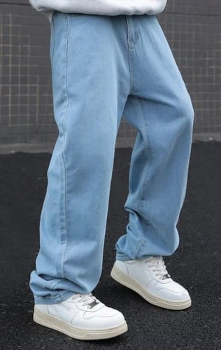 بنطلون جينز رجالي واسع