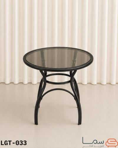 طاولة كافيه زجاج دائرية-60x60