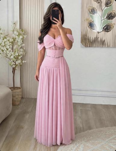 فستان سهرة ناعم جورجيت