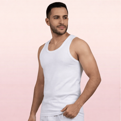 شيال سومر فانيلا داخلي رجالي قطن 100% , لون أبيض