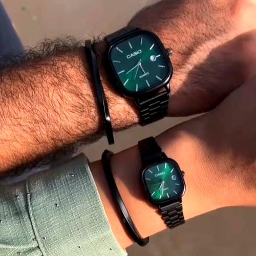 طقم ساعات كاسيو زوجي كابلز LTP من قطعتين