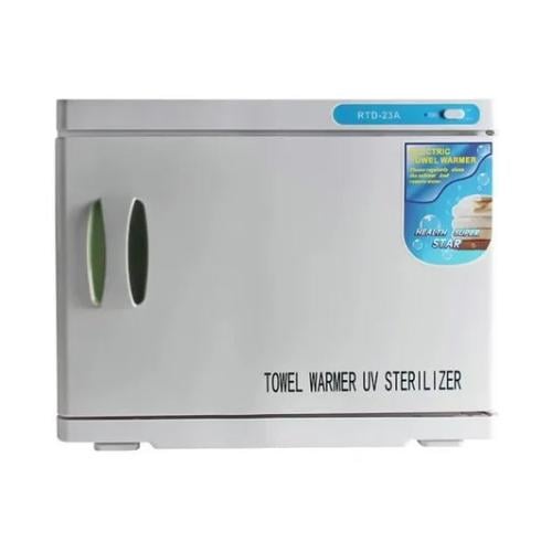 Towel heating device and sterilizer with ultraviol...