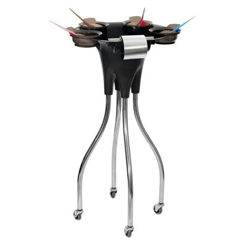 Mobile hair coloring and dyeing table or cart for...