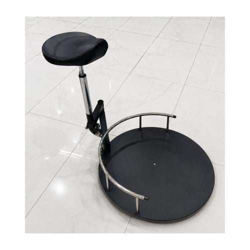 Rotating barber salon chair with independent base