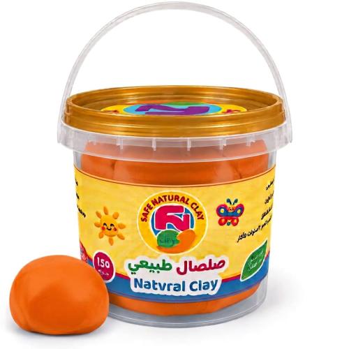 علبة صلصال طبيعي لون برتقالي