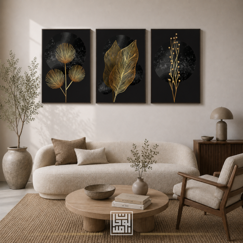 Three-panel painting