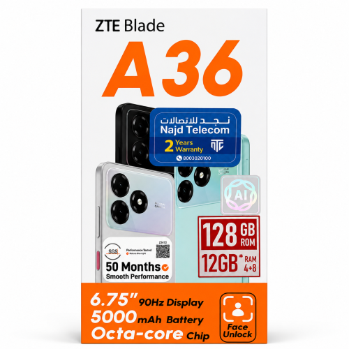 زد تي إي Blade A36 / ZTE Blade A36 128GB 12GB RAM