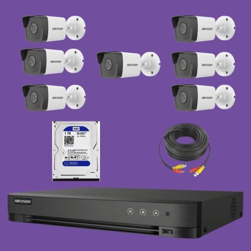 باقة HIKVISION - عدد 7 كاميرات بدقة 8 ميغا بكسل 4K...