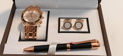 طقم إكسسوارات رجالي متكامل 3 قطع لمسة من الأناقة و...