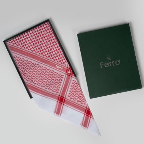 شماغ فيرو Ferro أحمر كلاسيك موديل RF018