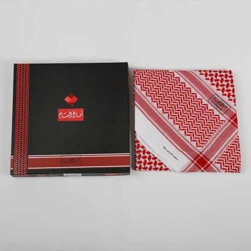 شماغ البسام ختم أسود انجليزي