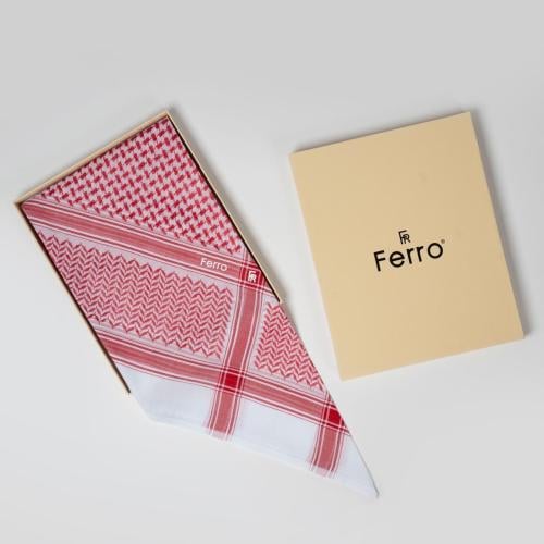 شماغ فيرو Ferro أحمر فاتح موديل RF017