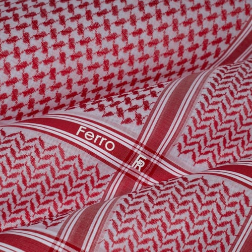 شماغ فيرو Ferro أحمر خط غامق موديل RF015