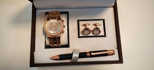 طقم إكسسوارات رجالي متكامل 3 قطع لمسة من الأناقة و...