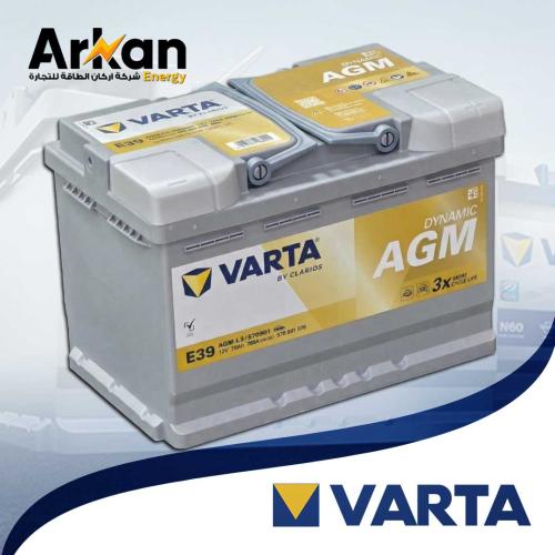 بطارية فارتا الماني VARTA AGM SILVER DYNAMIC 70 AH...