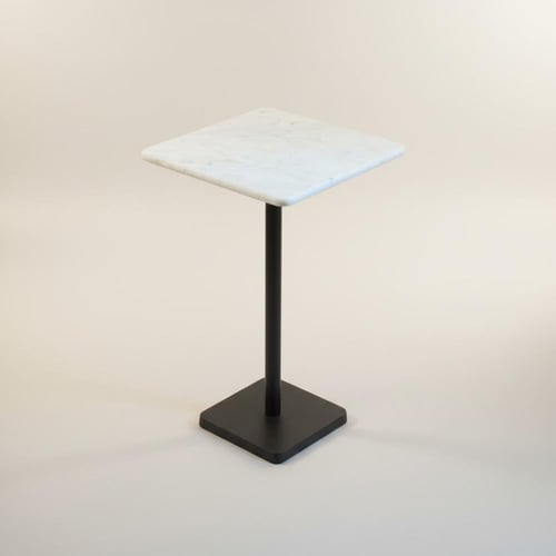 طاولة خدمة رخام بقاعدة حديد