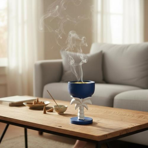 مبخرة نخلة ازرق صغير