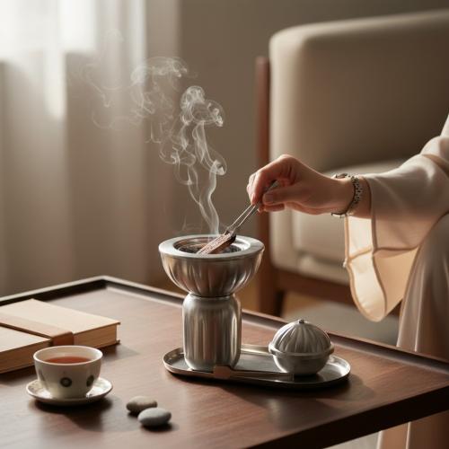 طقم مبخرة بعلبة بخور هندي