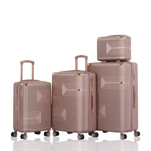 شنط سفر صلبة - مكون من 4 قطع يشمل حقيبة يد - بكفرا...