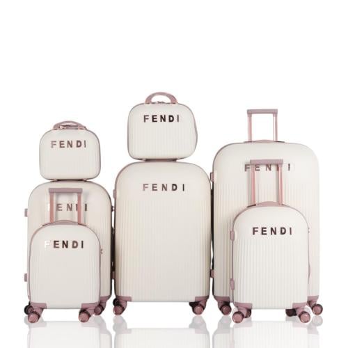 طقم حقائب سفر مكوّن من 7 قطع أربع شنط ترولي وشنطة...