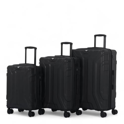 طقم حقائب سفر صلبة مكون من 3 قطع يتميز بتصميمه الع...