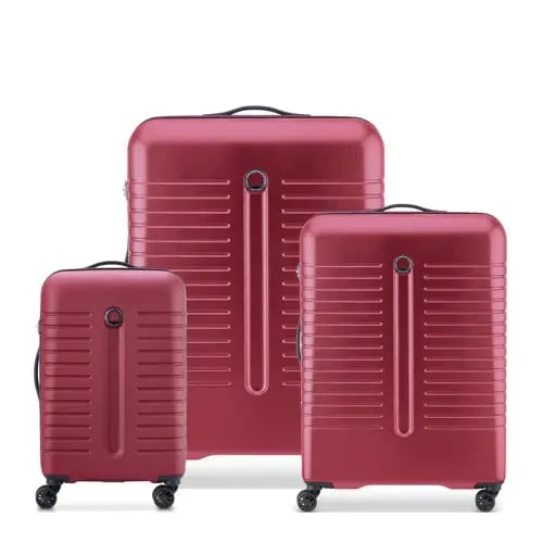 طقم حقائب سفر من DELSEY - إيرواز مكون من 3 قطع- أحمر