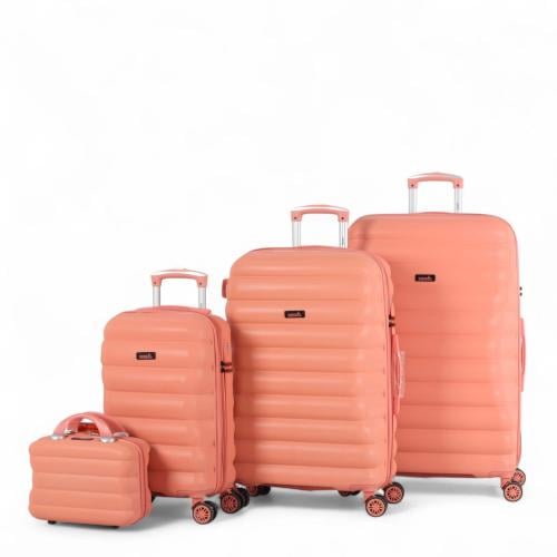 طقم حقائب سفر أنيق ومتين - 4 قطع من البولي بروبلين...