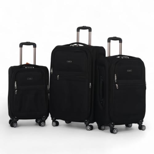 طقم حقائب سفر قماشي مكون من 3 قطع . تتميز الحقائب...