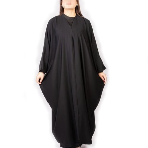 عبايه نص بشت نواعم ساده فتح-116ه بالكم