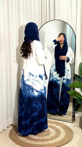 عبايه نص كلوش كحلي-133