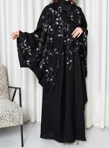 عبايه بشت انترنت تطريز