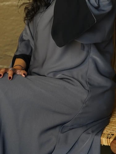 عبايه فرنسي دبل فيس بقماش بلاك بيري