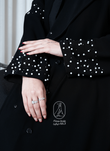 عبايه نص كلوش ملكي-810