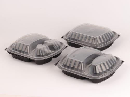 عبوات طعام متعددة الاستخدام بغطاء شفاف - مايكرويف-...